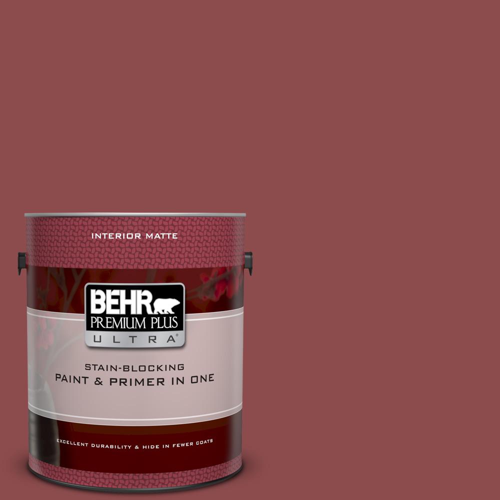 Behr Premium Plus Ultra 1 Gal S140 6 Moroccan Ruby Matte Interior S140 6 Moroccan Ruby Matte Interior Paint