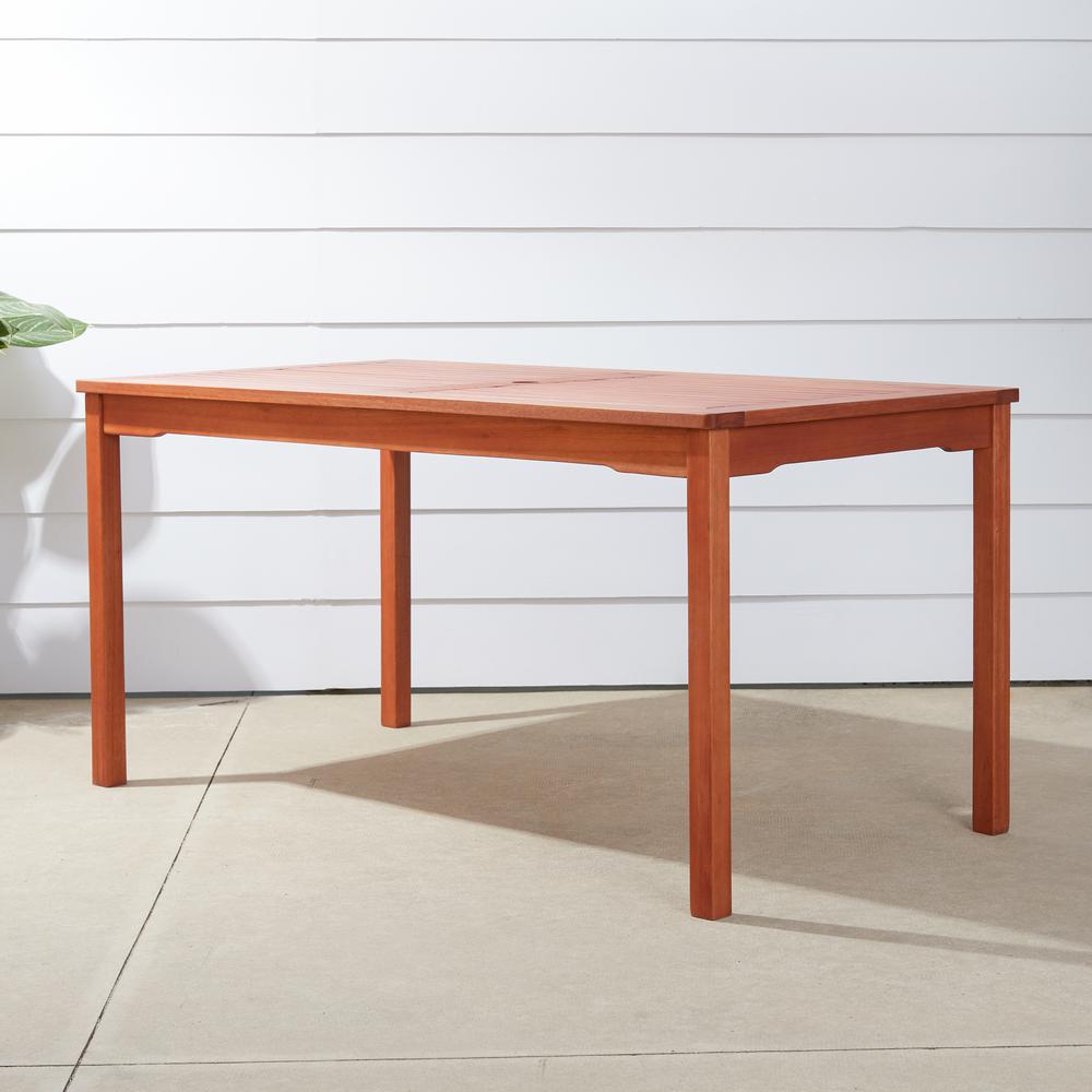Vifah Balthazar Eucalyptus 59 In X 32 Patio Dining Table
