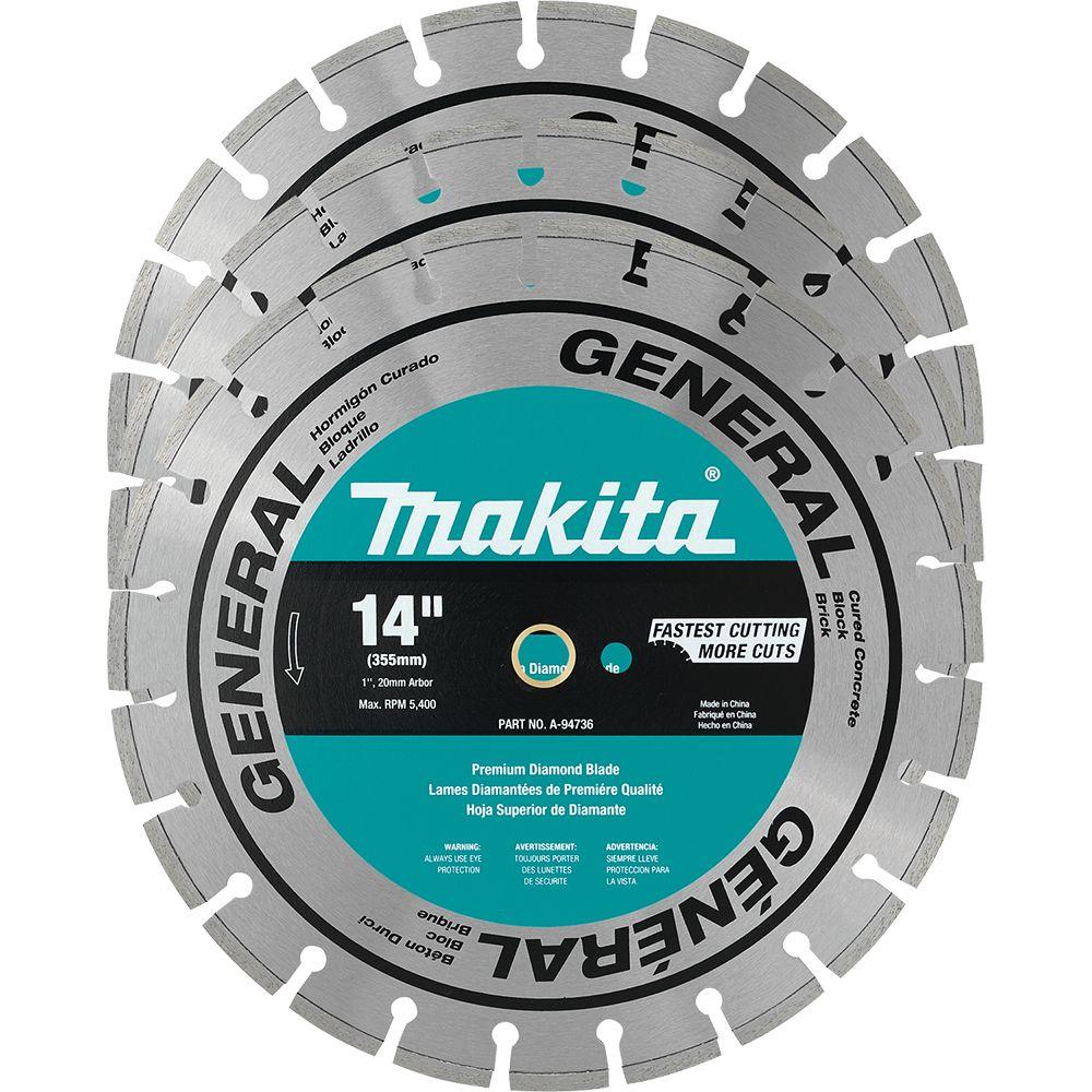Makita A-94736 14-Inch Segmented Rim Diamond Masonry Blade