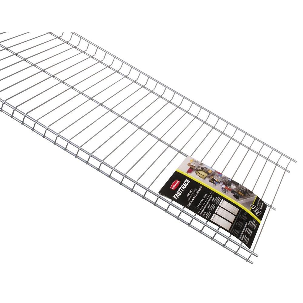 Track Shelving Storage Organization The Home Depot Wire Shelf