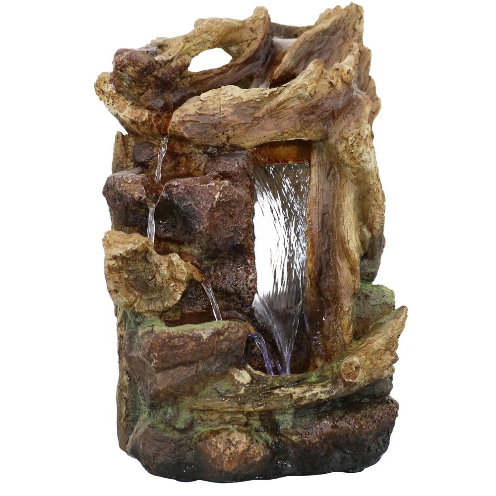 Sunnydaze Decor 15 In Rocky Driftwood Indoor Tabletop Water