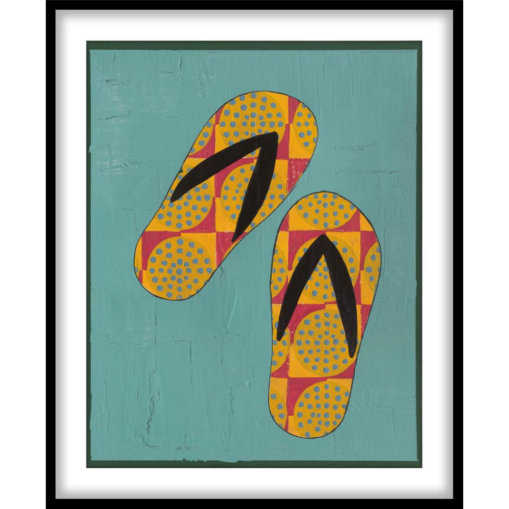 9 75 In X 11 Flip Flop Fun I Framed Wall Art 9 75 In X 11 Flip Flop Fun I Framed Wall Art