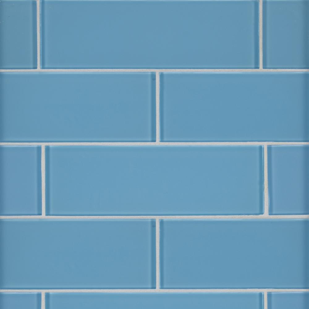 Msi Royal Azure 3 In X 6 8mm Glossy Gl Wall Tile 1 Sq X 6 In 8mm Glossy Gl Wall Tile