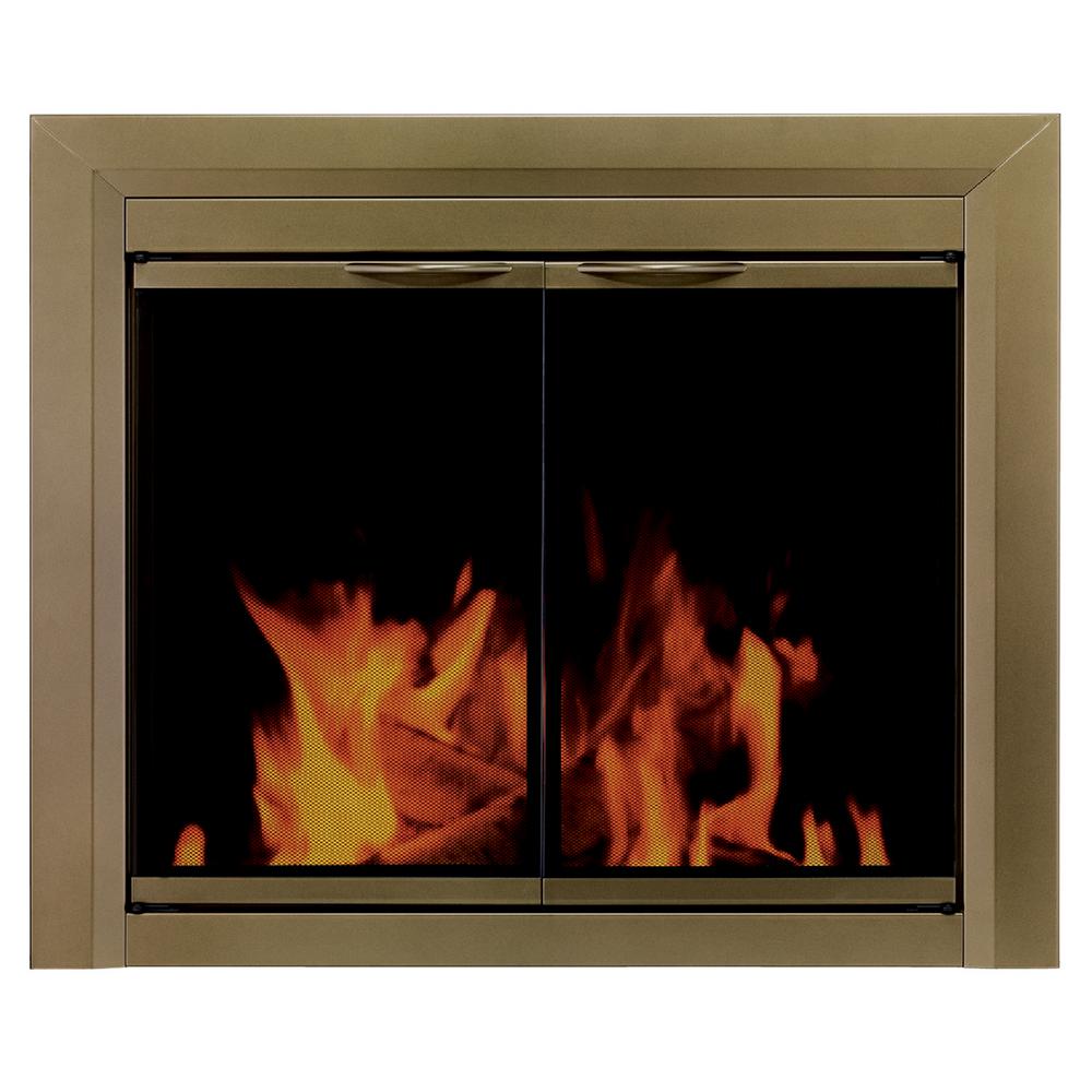 Pleasant Hearth Cahill Small Glass Fireplace Doors Ca 3200 The