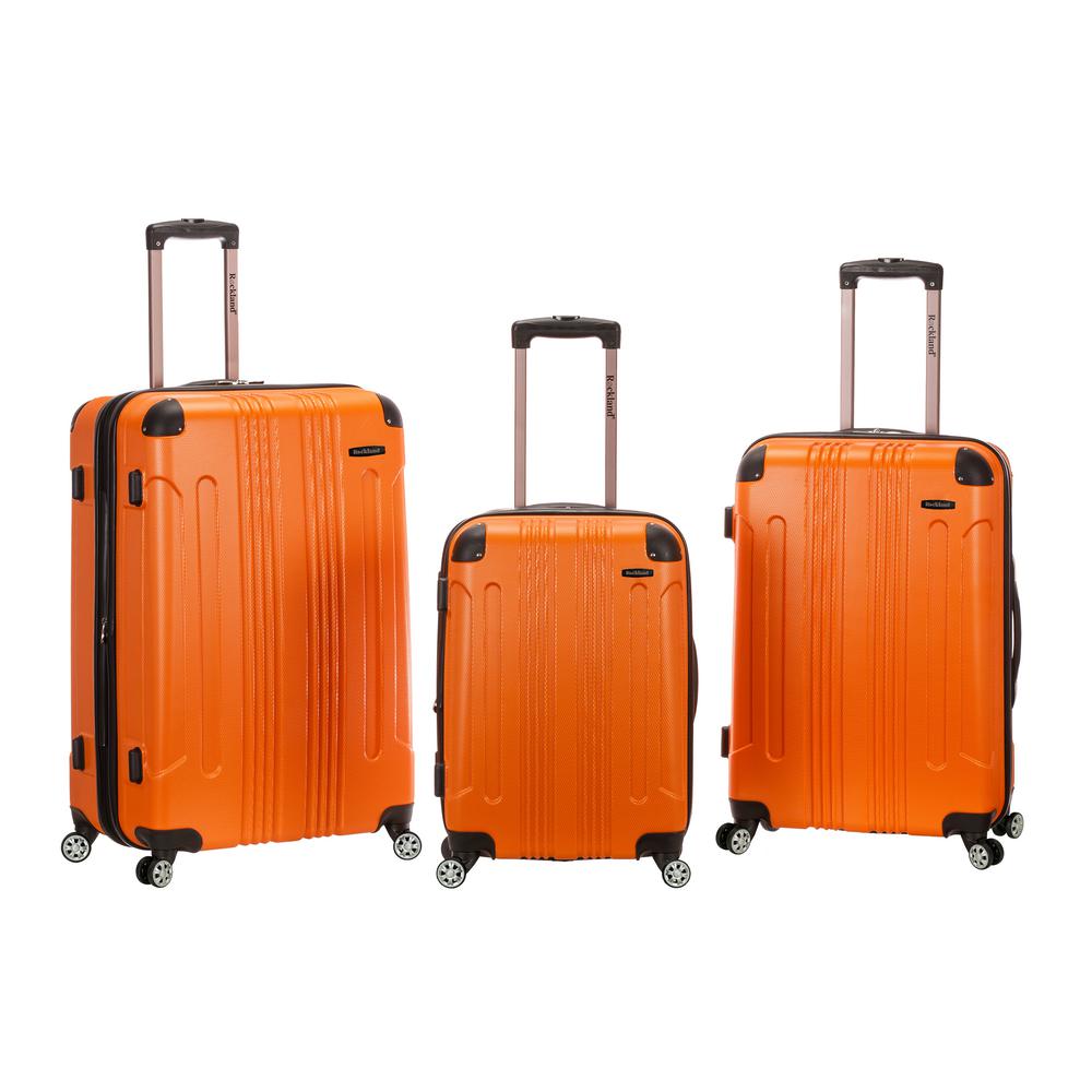 orange spinner luggage sets