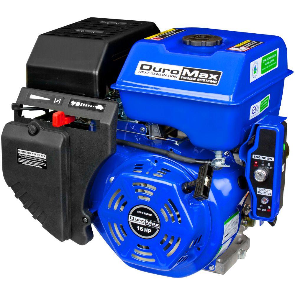 Duromax Portable 16 HP 1 in. Shaft Gas-Powered Recoil/Electric Start ...