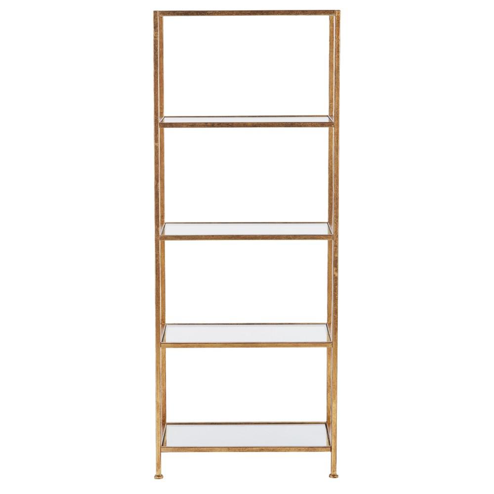 ACME Furniture Lecanga Cube Clear Glass and Gold Bookcase92480 The