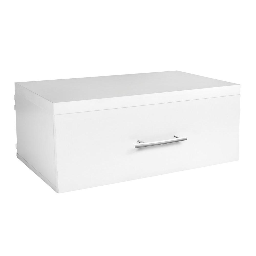 Closetmaid 24 13 In W X 15 75 In H White Stackable 2 Drawer