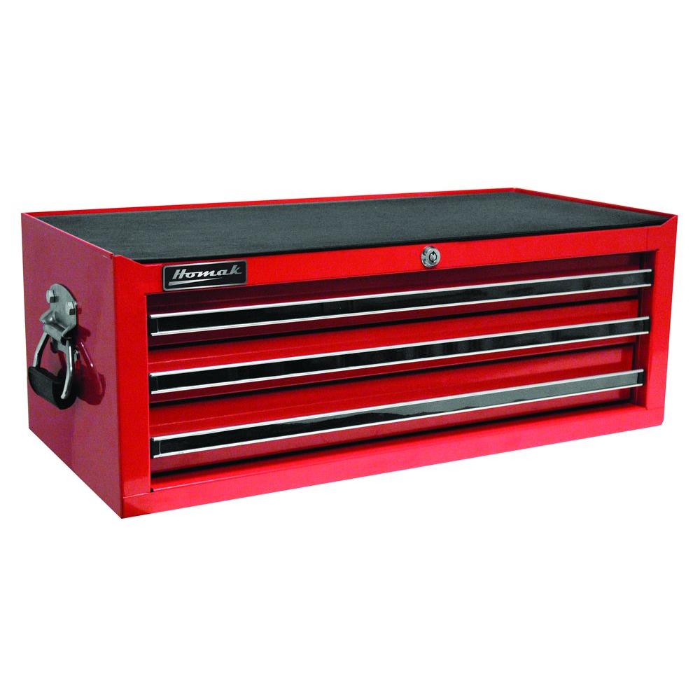 Homak Professional 27 in. 3-Drawer Mid Chest, Red-RD03032601 - The Home ...