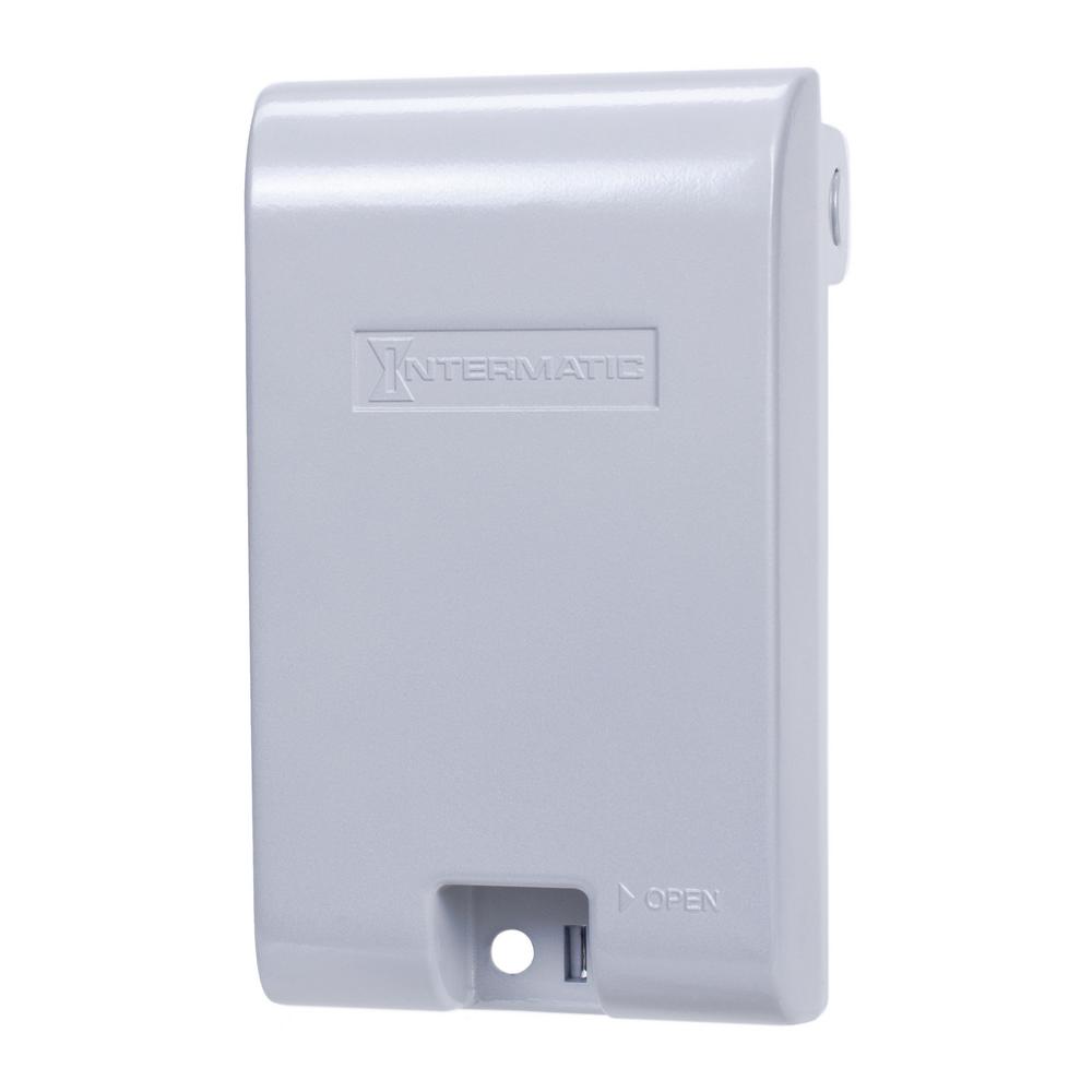 Intermatic 1-Gang Metal Extra-Duty In-Use Electrical Outlet Cover ...