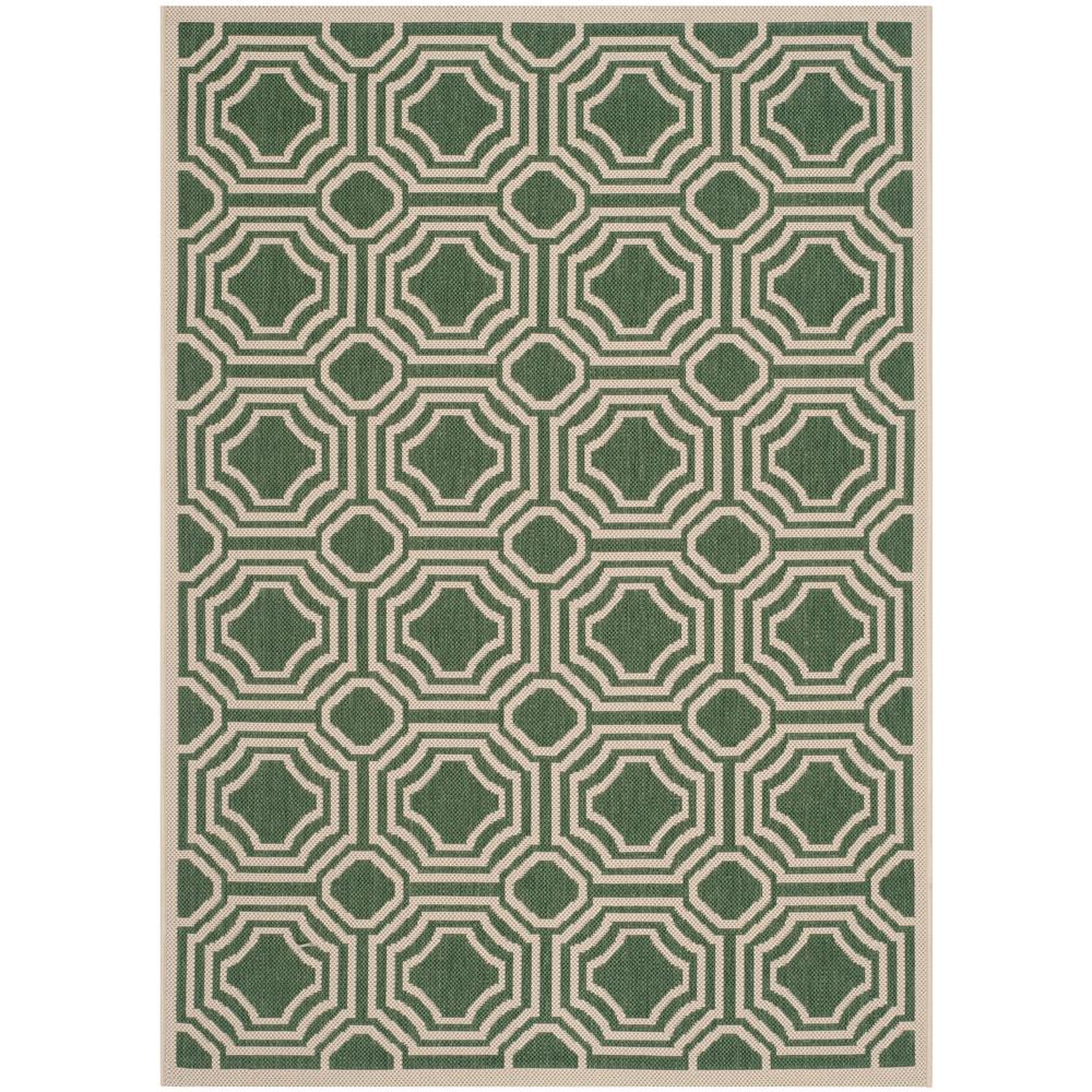 Safavieh Courtyard Dark Green/Beige 4 ft. x 6 ft. Indoor/Outdoor Area