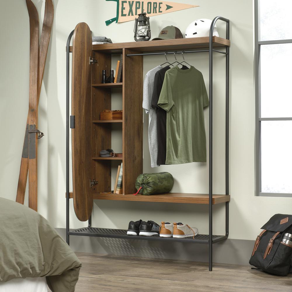Sauder Boulevard Cafe Black Hanging Armoire 423280 The Home Depot