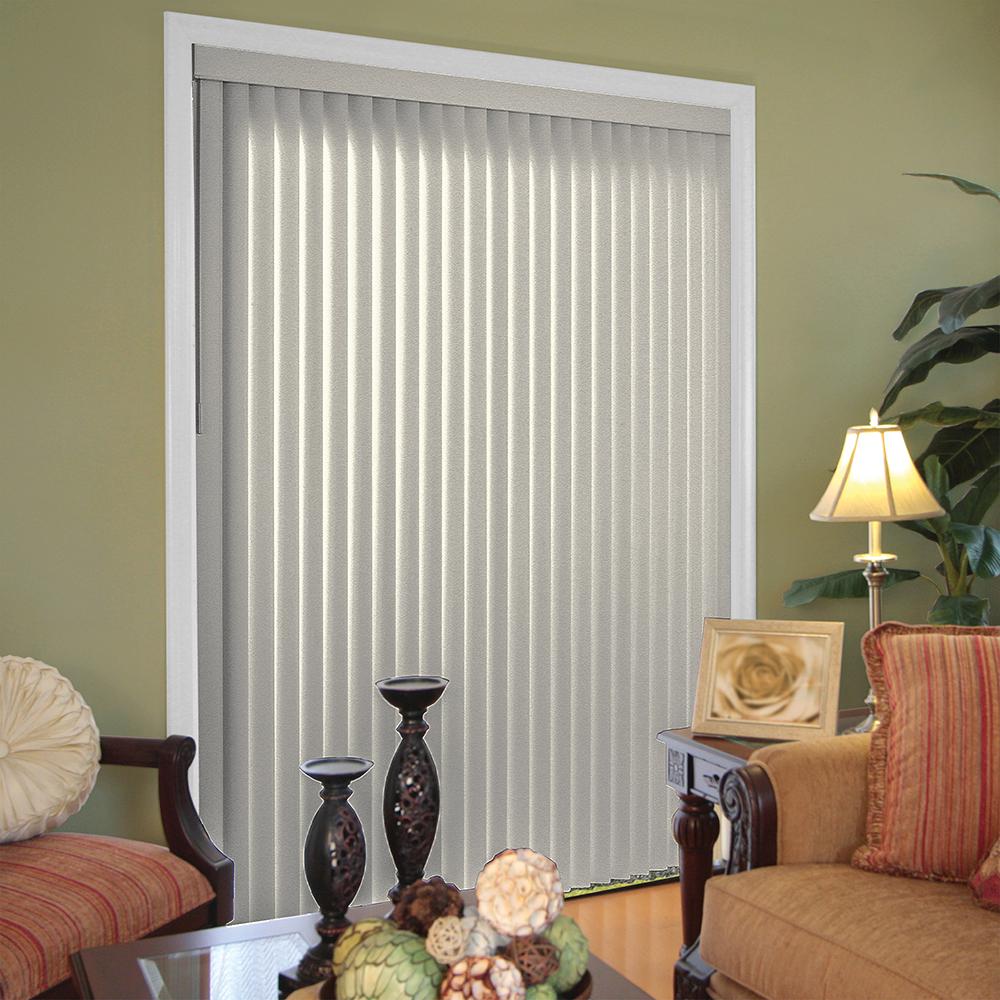 Hampton Bay Crown White 3 5 In Vertical Blind 66 In W X 84 In