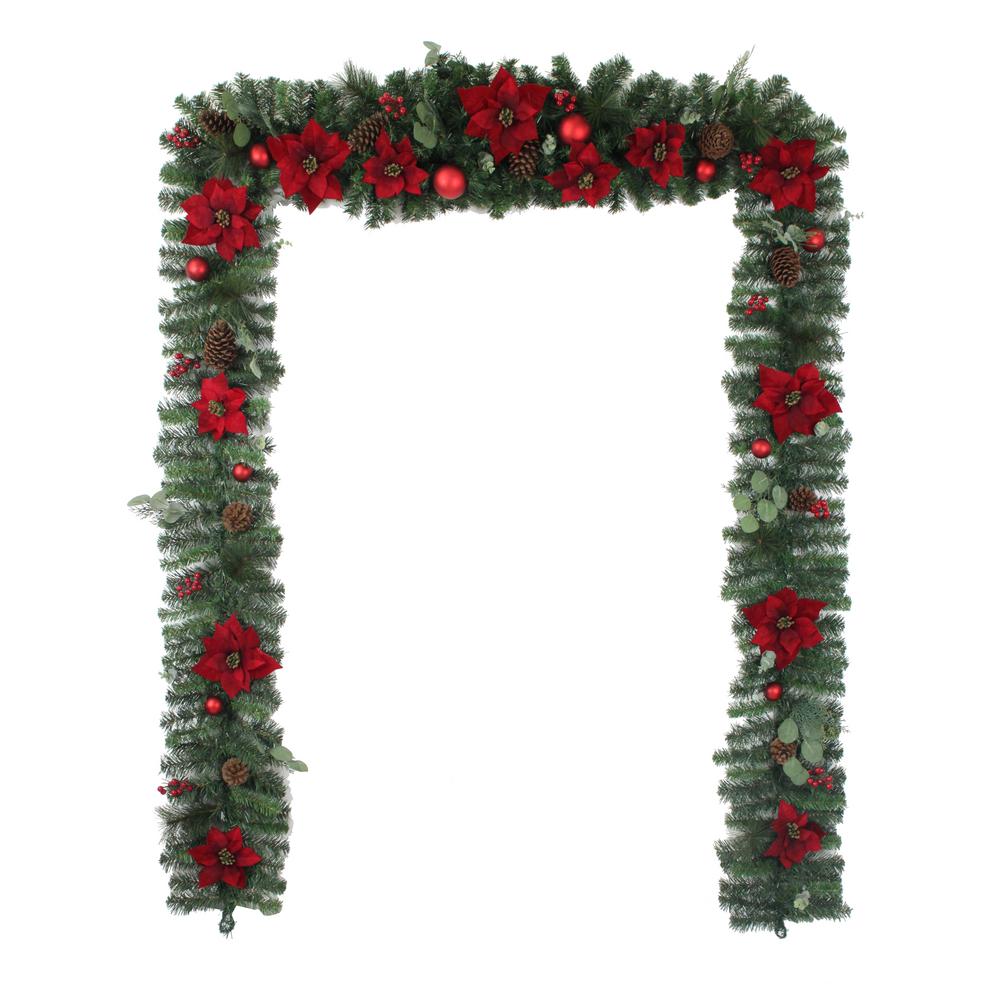 Poinsettia - Christmas Garland - Christmas Greenery - The Home Depot