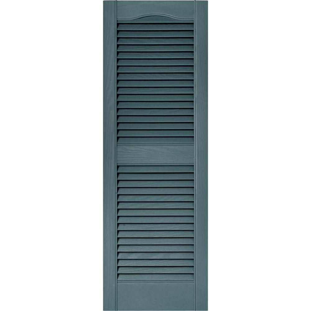 Builders Edge 15 in. x 43 in. Louvered Vinyl Exterior