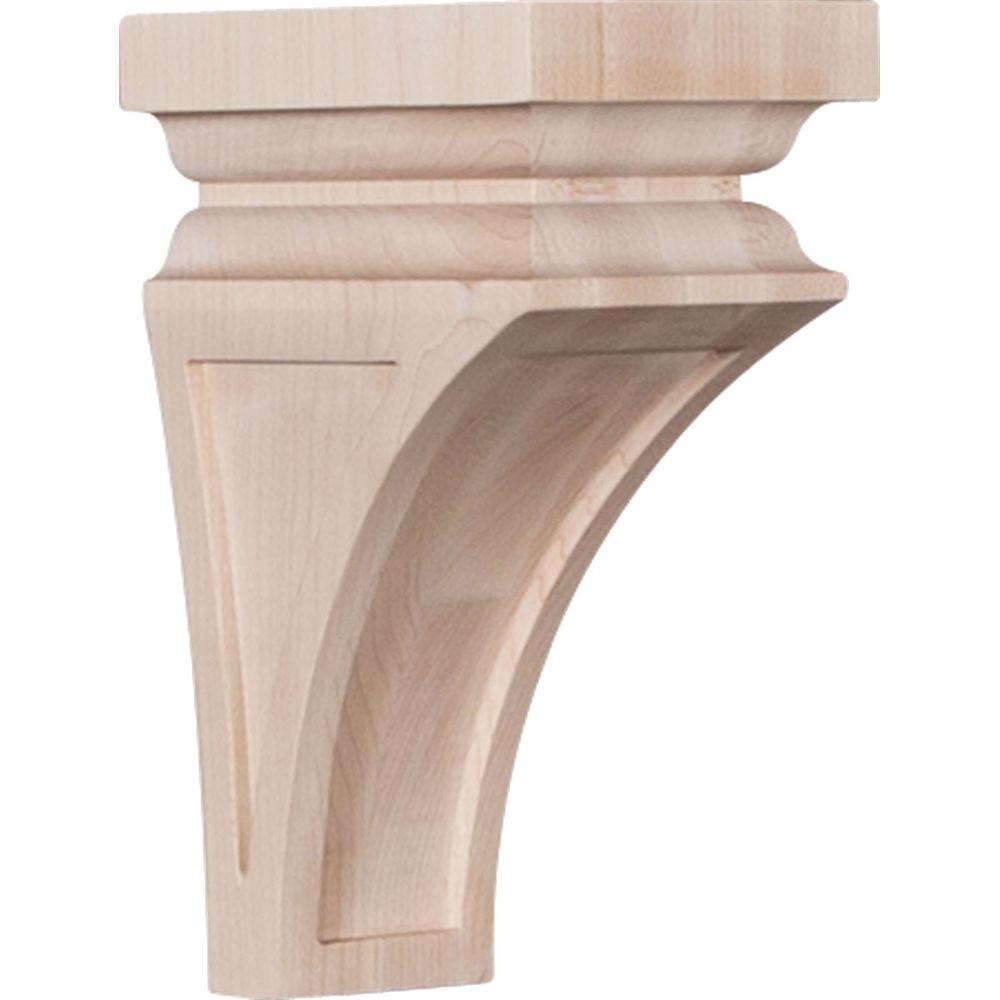 Ekena Millwork 4 in. x 8 in. x 43/4 in. Cherry Small Woodruff Wood
