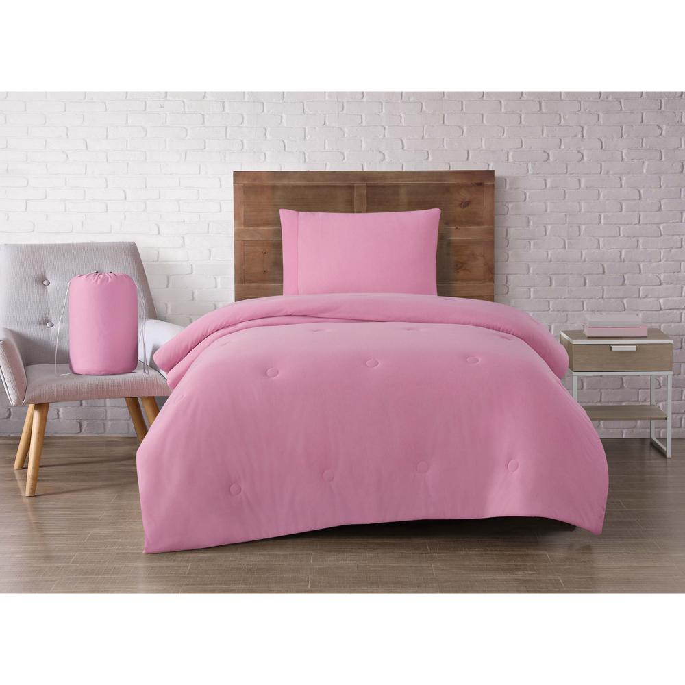 Brooklyn Loom Jersey Dorm Set Pink Twin Xl Comforter And Shams With Brooklyn Loom Jersey Dorm Set Pink Twin Xl Comforter And Shams With Pillow
