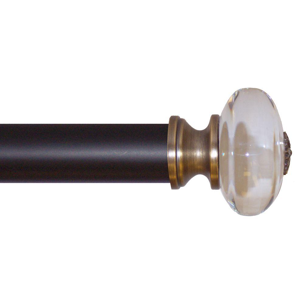 Classic Home Clear Glass 28 48 In Telescoping 1 1 4 In Single