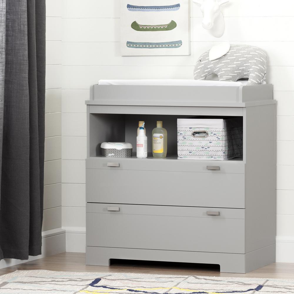 South S Reevo 2 Drawer Soft Gray Changing Table 10272 The Home South S Reevo 2 Drawer Soft Gray Changing Table