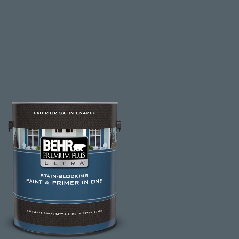 BEHR Premium Plus Ultra 1 gal. N4906 Calligraphy Satin