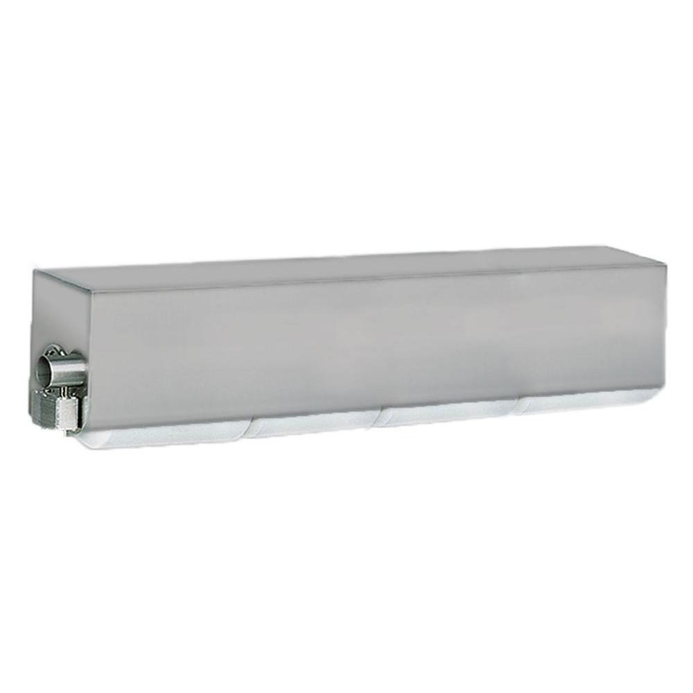 Stainless Solutions Double Post Covered Toilet Paper Holder in Steel with...