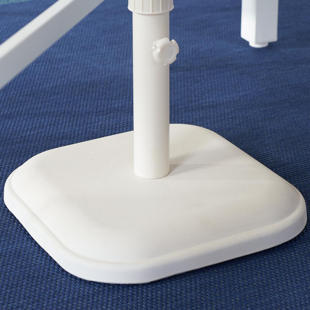 StyleWell 26 lbs. Concrete and Resin Patio Umbrella Base in WhiteWG