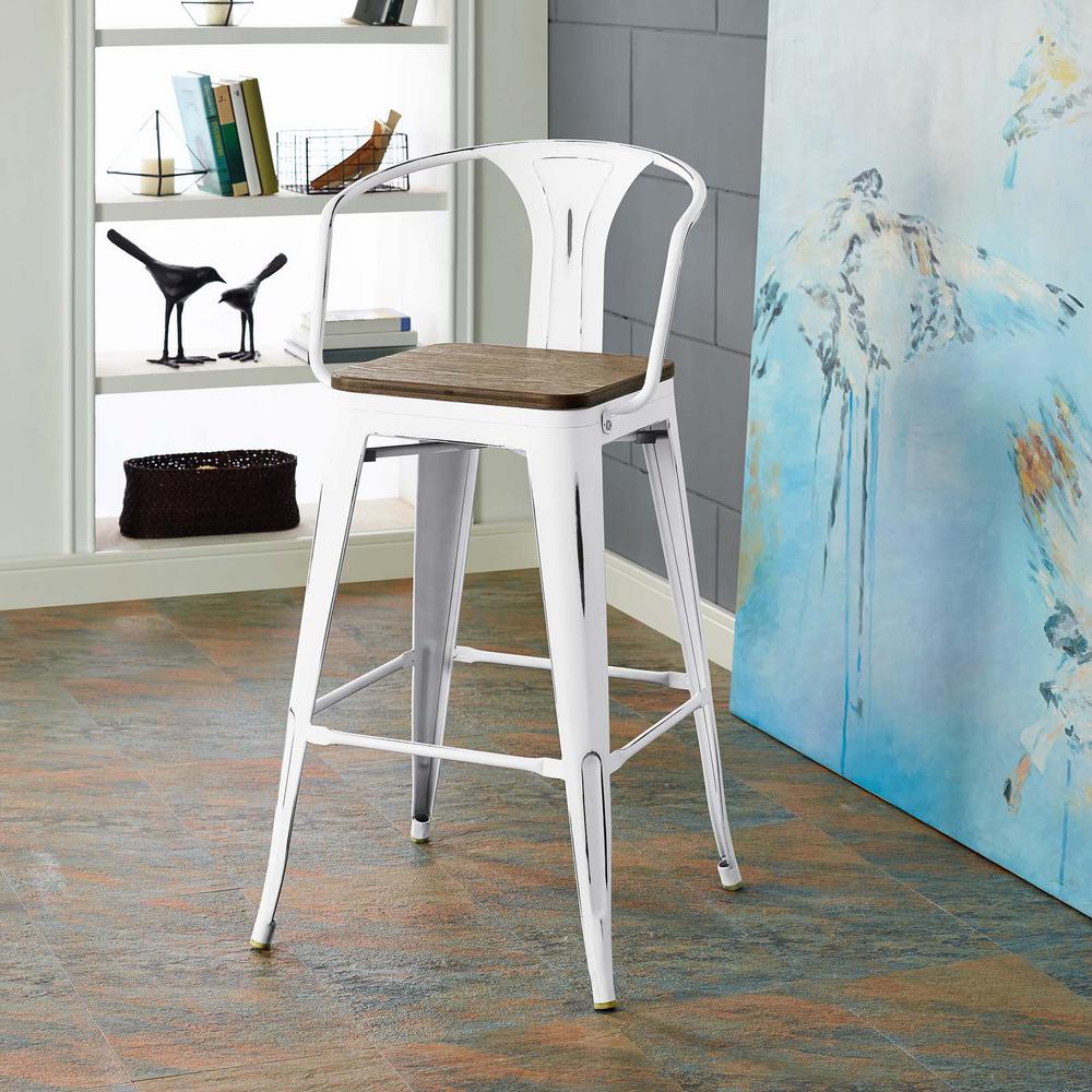 Flash Furniture 30 in. White Bar Stool-CH3132030WH - The Home Depot
