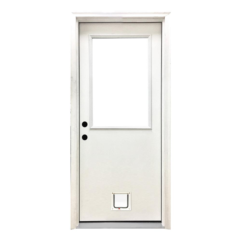 White Primer Steves Sons Doors With Glass Fwth 32smp 4irh 64 1000 