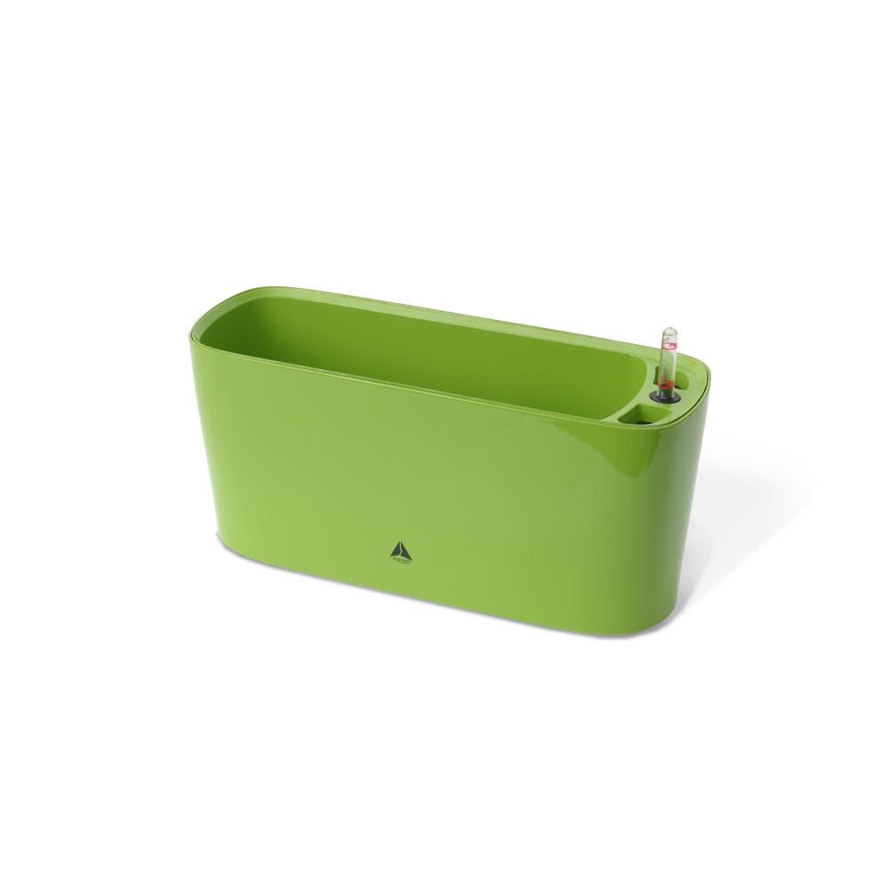 Modena Windowsill Bright Green Plastic Planter And Herb Garden