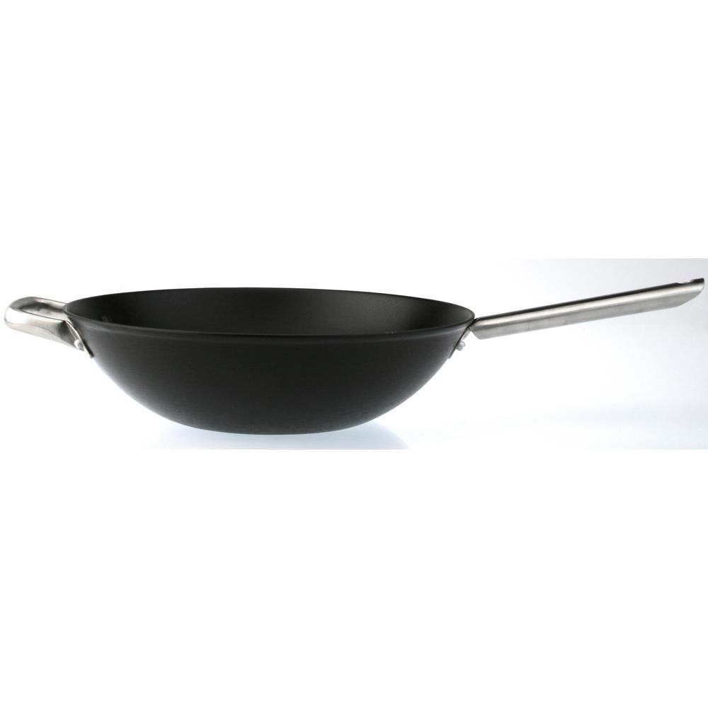 Geminis Spun Cast Iron 13.5 in. Wok
