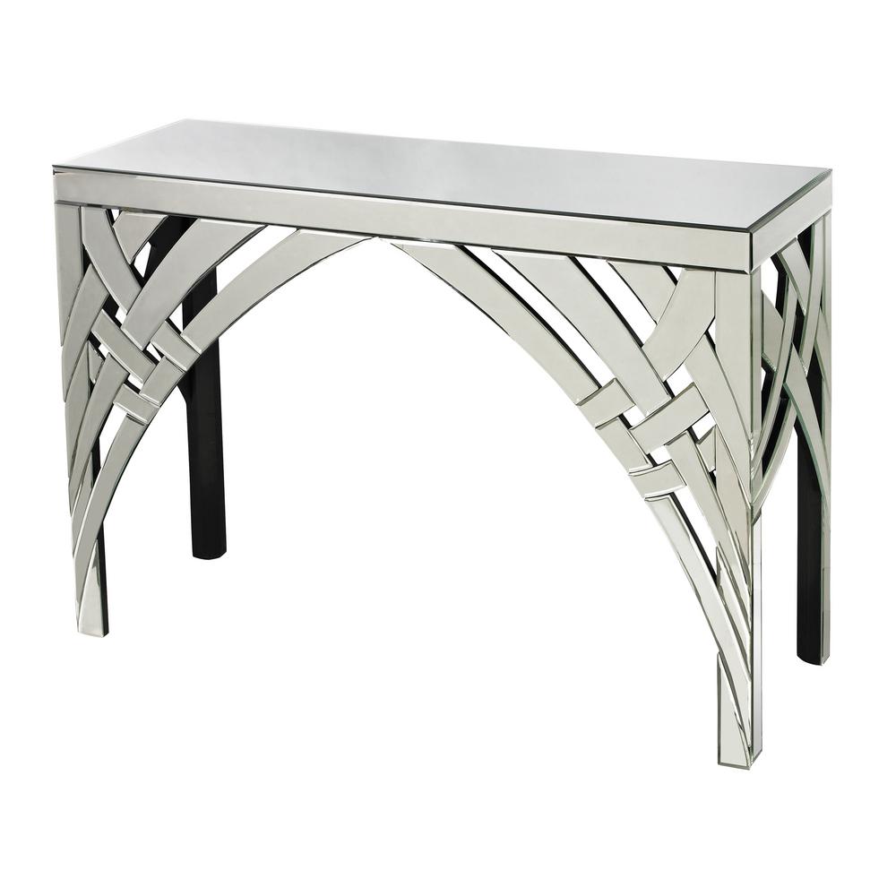 Arched Ribbons Mirrored Console Table