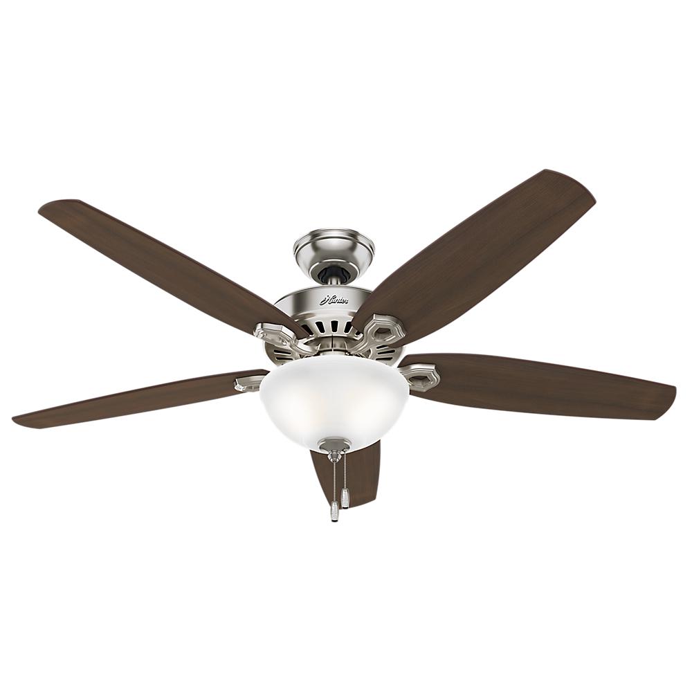 Hunter Builder Great Room 56 In Indoor Brushed Nickel Bowl Ceiling Hunter Builder Great Room 56 In Indoor Brushed Nickel Bowl Ceiling Fan With Light Kit