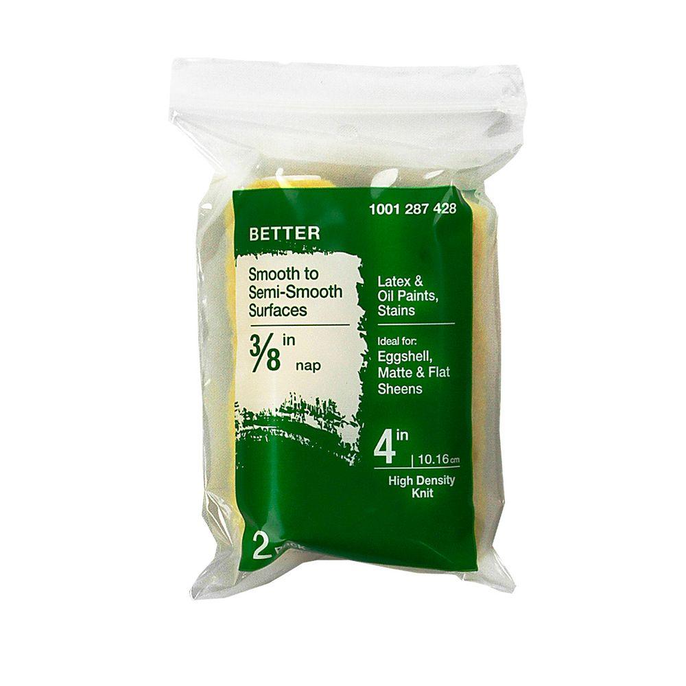 4 in. x 3/8 in. HighDensity Polyester Knit Mini Paint Roller (2Pack