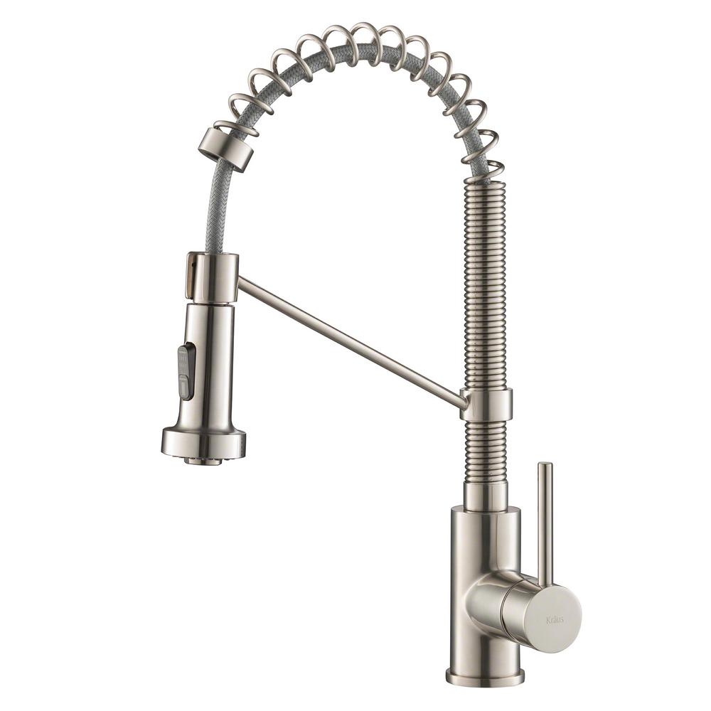 Kraus Stainless Steel Pull Down Faucet, Pull-Down ...