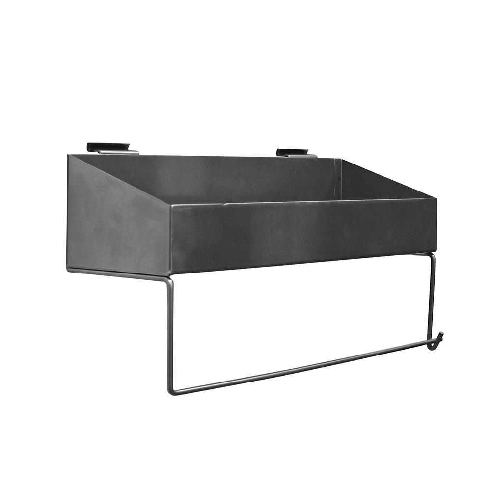 Proslat 16 5 In H X W 10 D Silver Paper Towel Holder And Solid Shelf Proslat 16 5 In H X W 10 D Silver Paper Towel Holder And Solid Shelf