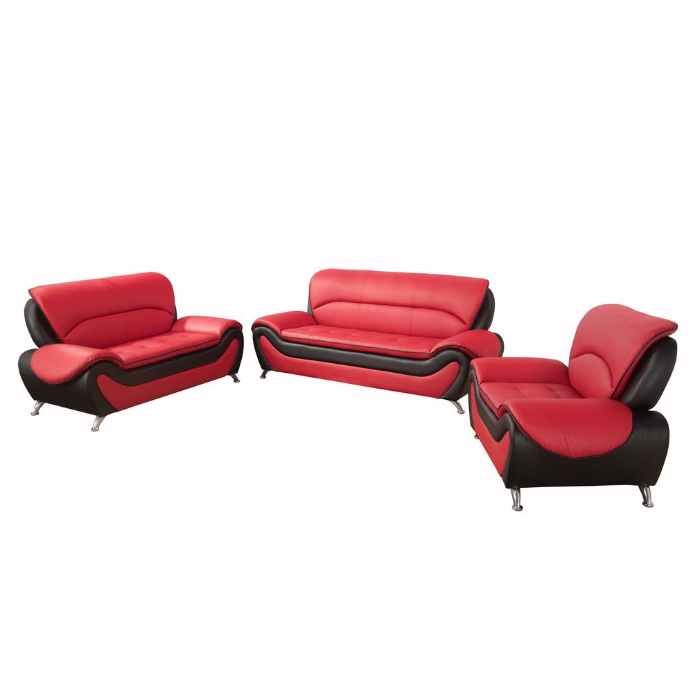 Faux Leather Red Sofas Loveseats Living Room Furniture Faux Leather Red Sofas Loveseats