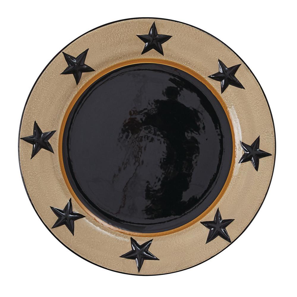 Park Designs Star Vine Beige Black Dinner Plate (Set of 4)307650