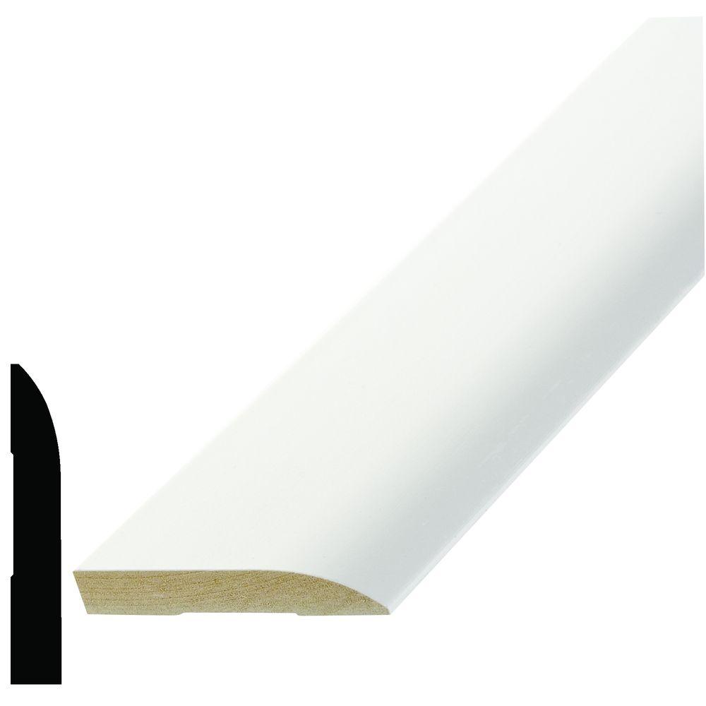 Alexandria Moulding 1/2 in. x 31/4 in. x 96 in. MDF Primed Fiberboard