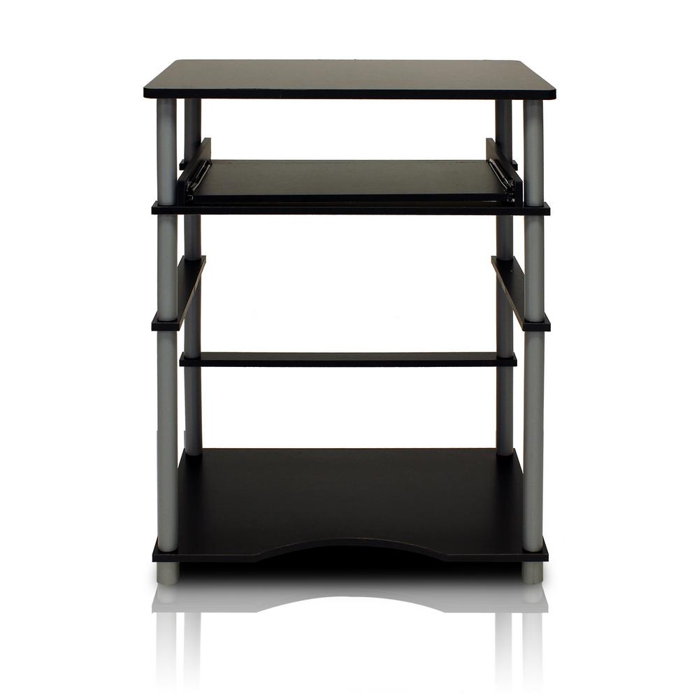 Furinno Home Laptop Black Computer Desk With Keyboard Tray 10016bk Furinno Home Laptop Black Computer Desk With Keyboard Tray