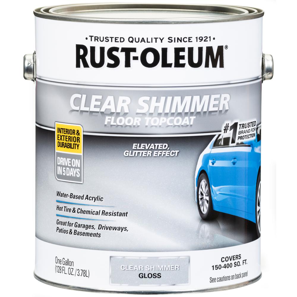 Rust-Oleum 1 gal. Clear Shimmer Concrete and Floor Top Coat (2-Pack)