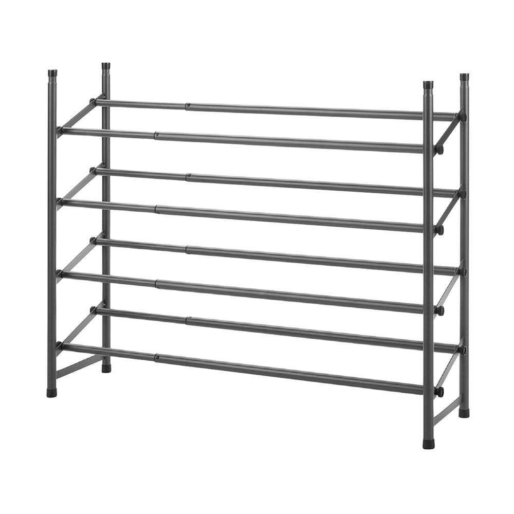 Whitmor Gunmetal 4-Tier Shoe Rack Steel Shoe Organizer ...