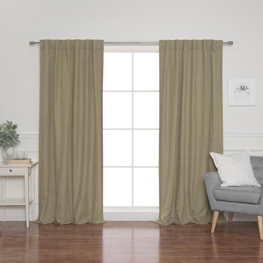 Best Home Fashion Linen Look 52 In W X 84 In L Back Tab Curtains