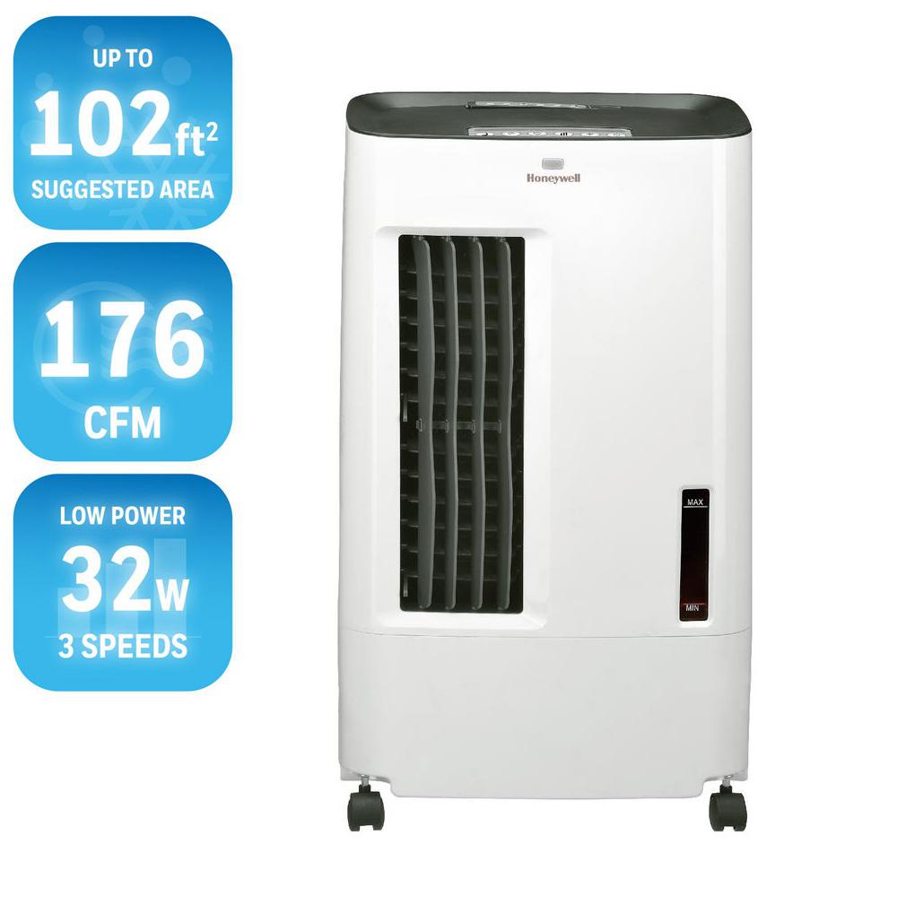 Honeywell 176 CFM 3-Speed Portable Evaporative Cooler (Swamp Cooler ...