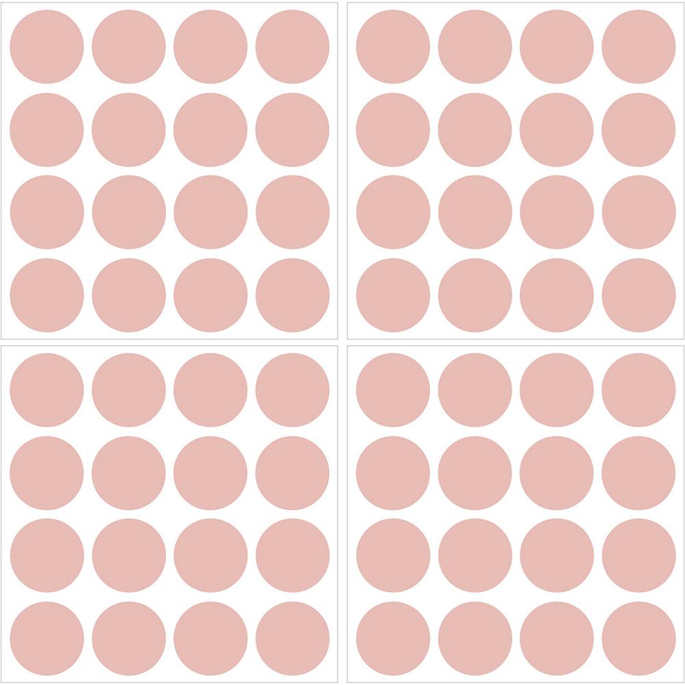 WallPOPs Pink Metallic Rose Gold Dots Wall Decal (Set of 2)TWPK2667
