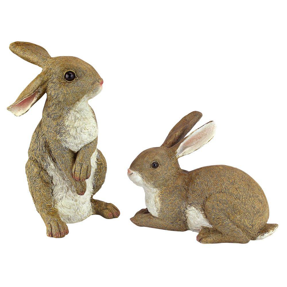 Rabbit Garden Statues Outdoor Decor The Home Depot