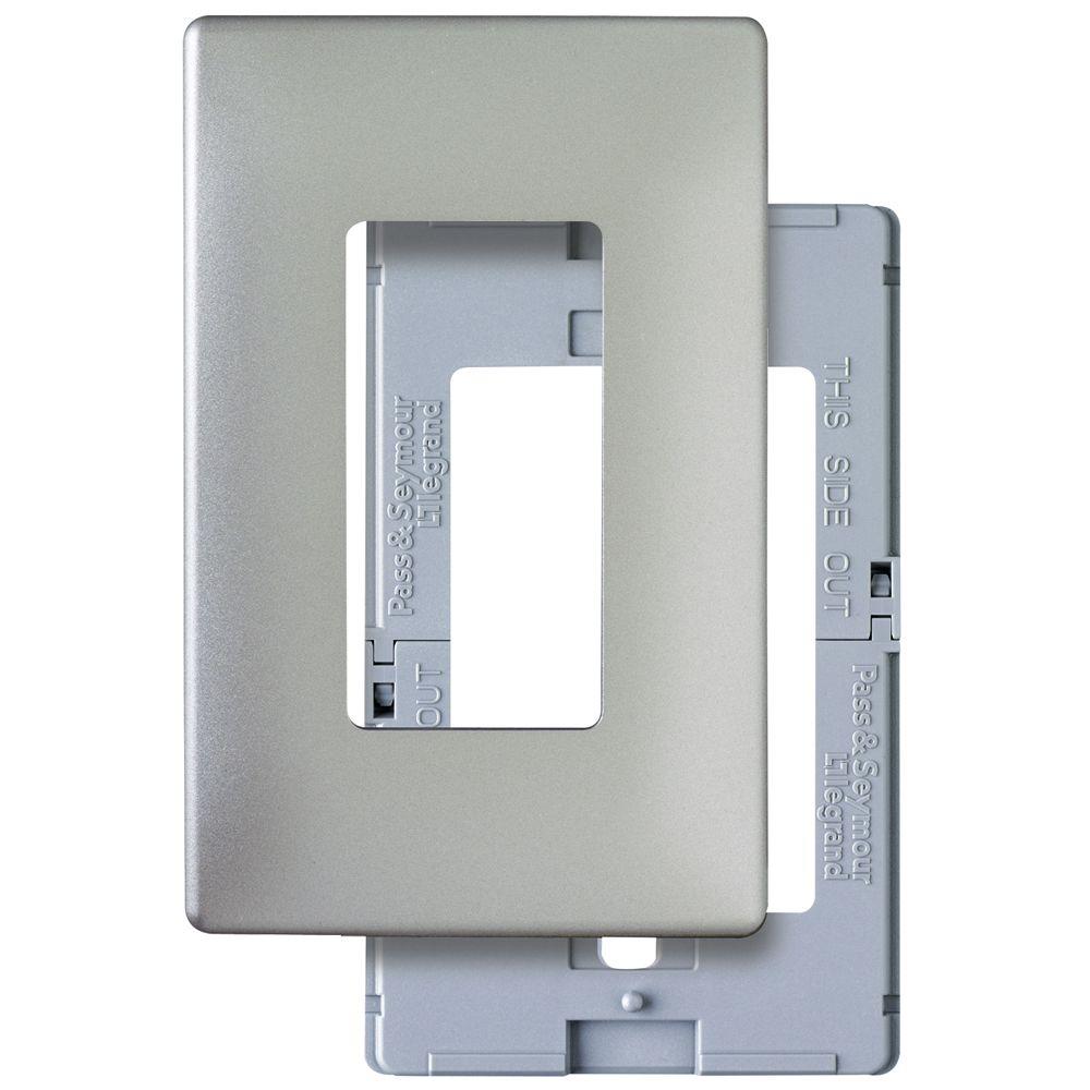 Legrand Pass & Seymour Screwless 1 Gang Decora Wall Plate Nickel