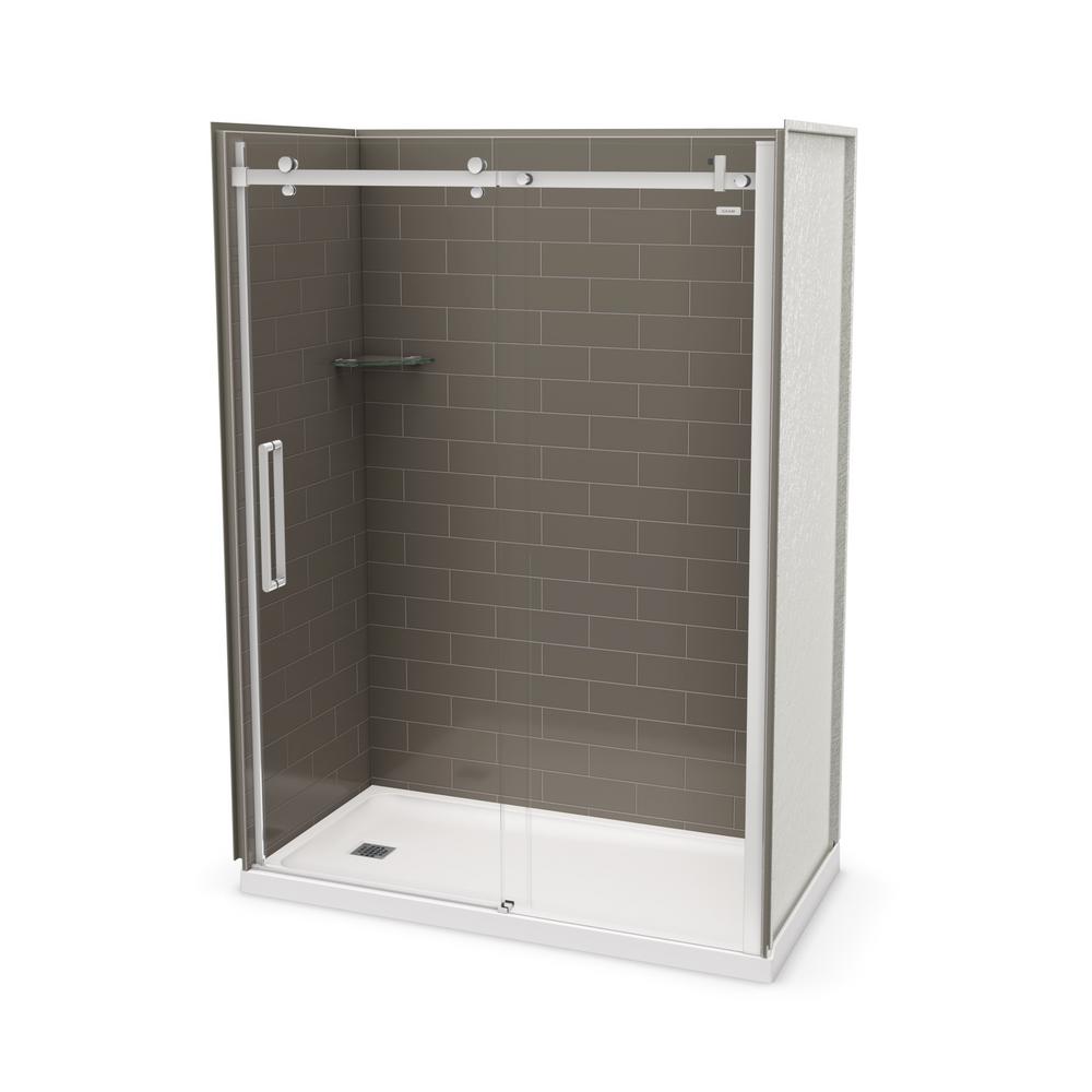 Left Silver Shower Stalls Kits Showers The Home Depot Utile Metro 32 In X 60 83 5 Left Drain Alcove