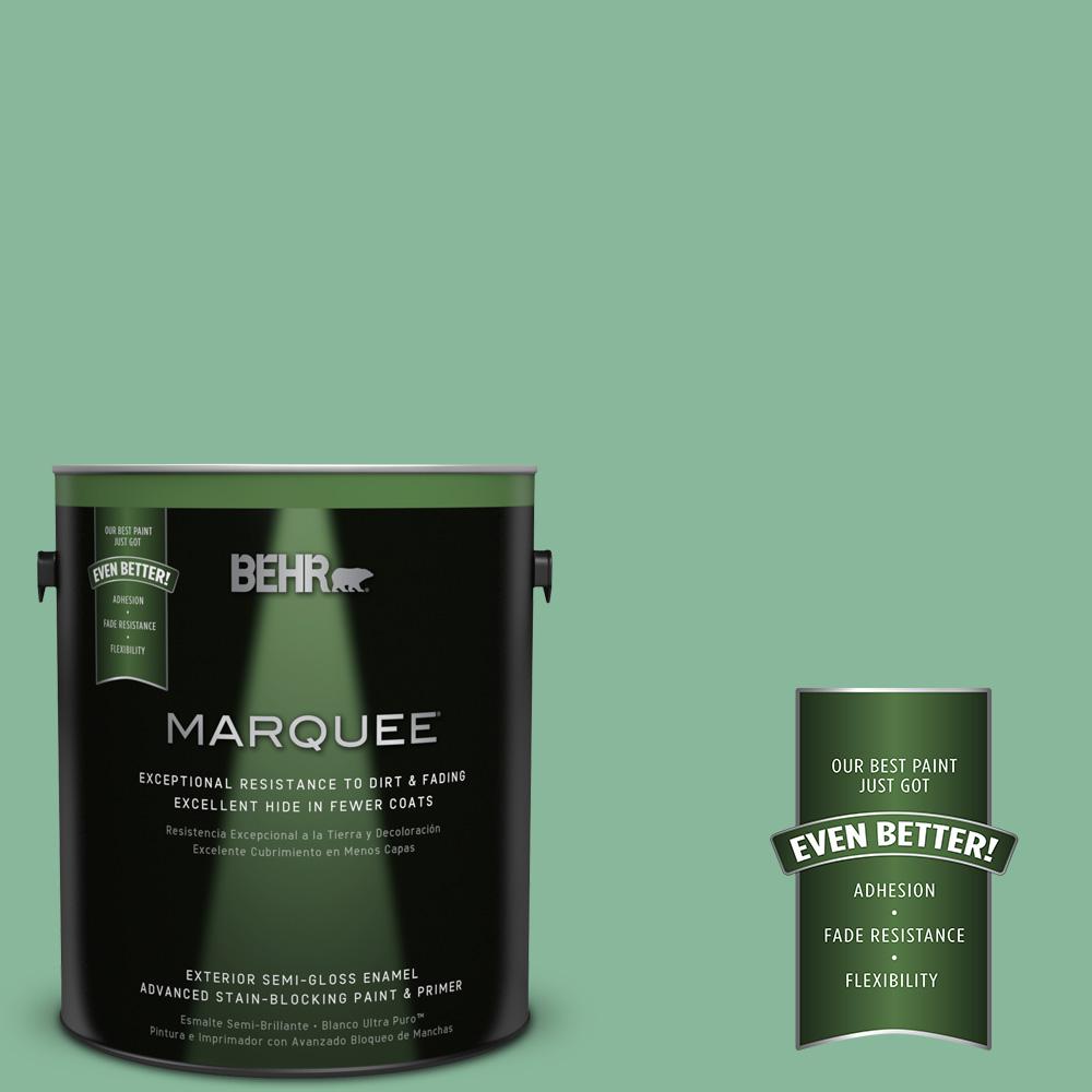 BEHR MARQUEE 1-gal. #470D-4 Garden View Semi-Gloss Enamel Exterior ...