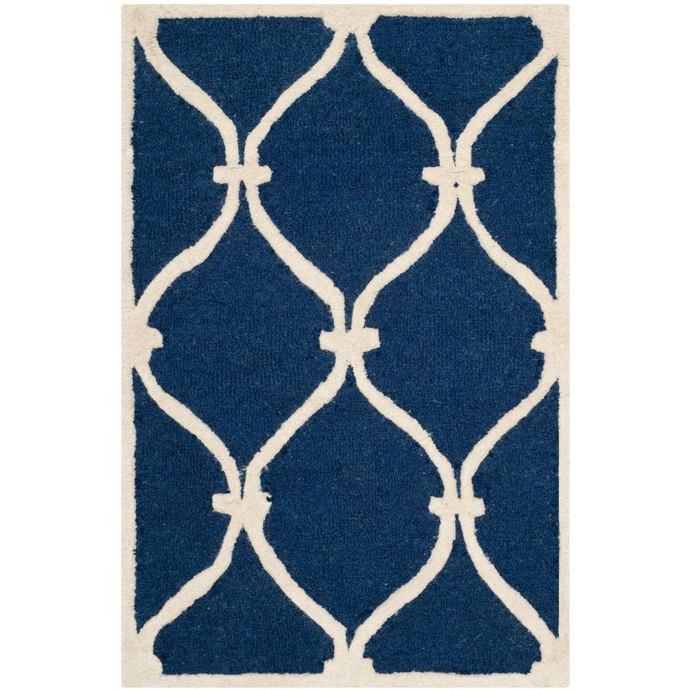 Safavieh Cambridge Navy/Ivory 3 ft. x 5 ft. Area RugCAM710M3 The