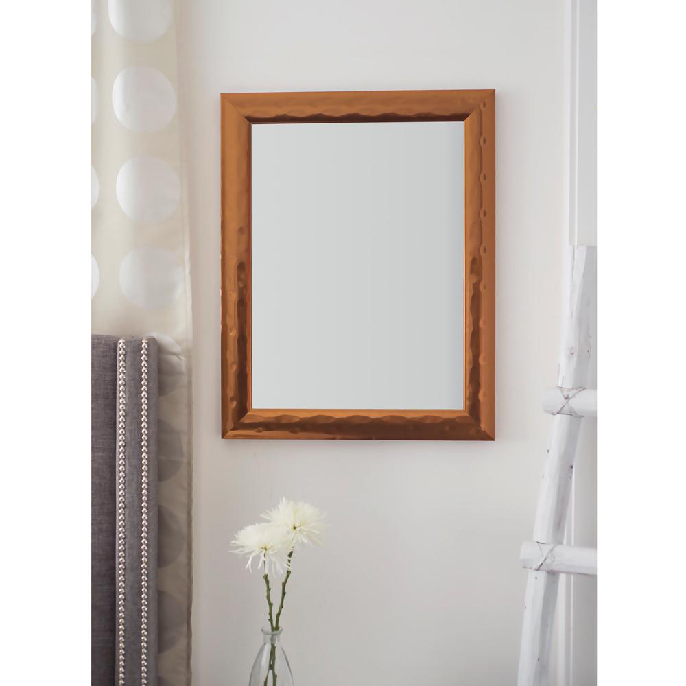 Blue Harbor Collection 28.75 in. x 22.75 in. Copper Metallic ImpressionsMirror34253 The Home